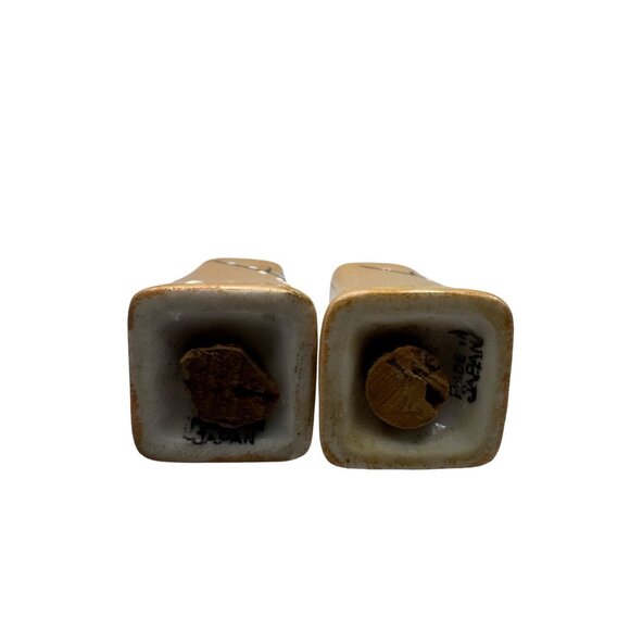 Vintage Ceramic Lusterware Salt & Pepper Shakers With Handpainted Floral - Picture 8 of 11